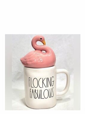NEW Rae Dunn Pink Flamingo Mug Flocking Fabulous Mug 🦩